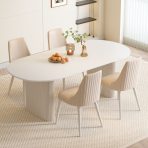 Dining Table and Chair Set - Rock slab, modern minimalist style - 698589 - Image 4