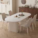 Dining Table and Chair Set - Rock slab, modern minimalist style - 698589 - Image 2