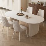 Dining Table and Chair Set - Rock slab, modern minimalist style - 698589 - Image 3