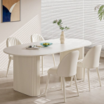 Dining Table and Chair Set - Rock slab, modern minimalist style - 698589 - Image 5