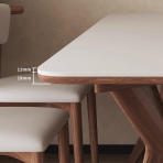 Dining Table and Chair Set - Artificial marble, Nordic style - foldable - Image 4