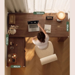Study Desk - Extendable, L-Shaped, available in 2 colors - sud-1115 - Image 14