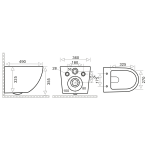 Wall Mounted Toilet - Full Flush Flushing - A068 - Image 5