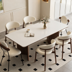 Dining Table and Chair Set - Rock slab, Scandinavian style - ZY-9731 - Image 2