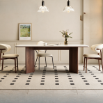 Dining Table and Chair Set - Rock slab, Scandinavian style - ZY-9731 - Image 3
