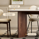 Dining Table and Chair Set - Rock slab, Scandinavian style - ZY-9731 - Image 6
